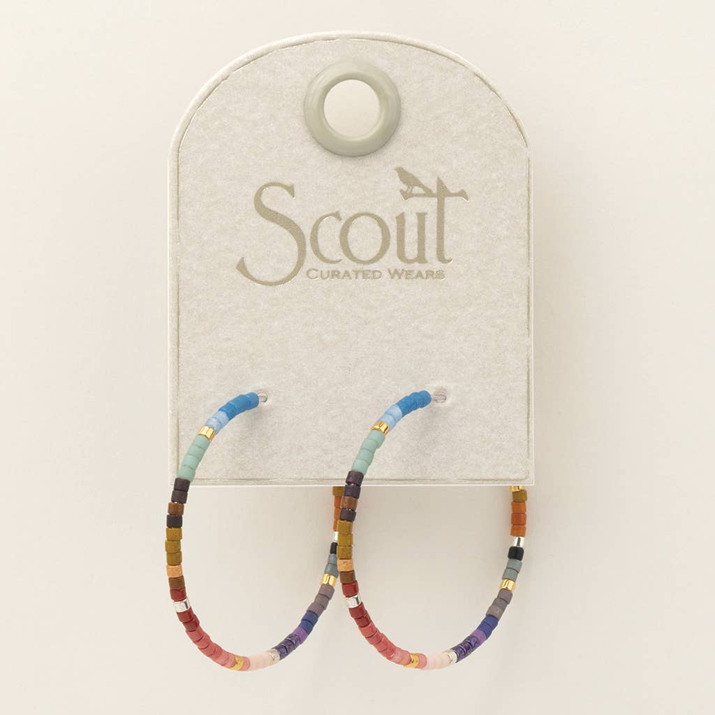 scout beaded hoop earring