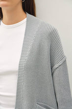 Load image into Gallery viewer, CHUNKY RIBBED KNIT RAW SEAM CARDIGAN
