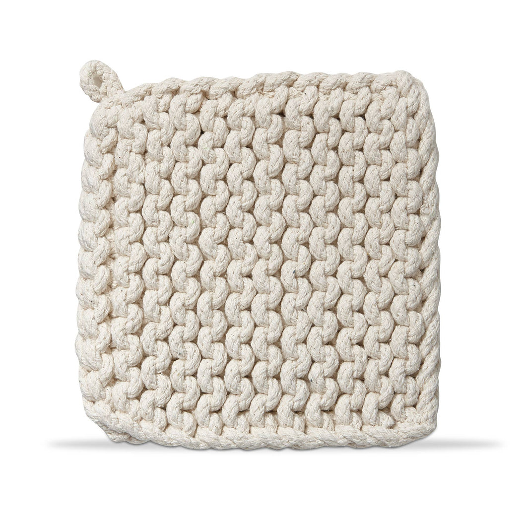Crochet Trivet Potholder - White
