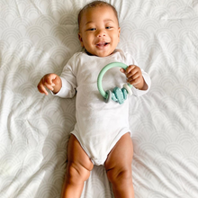 Load image into Gallery viewer, Ritzy Rattle™ Silicone Teether Rattles: Highland Cow
