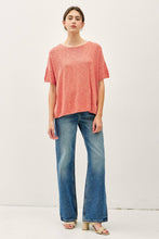 Load image into Gallery viewer, OVERSIZED DROP SHOULDER SHORT SLEEVE SWEATER TOP : Spruce
