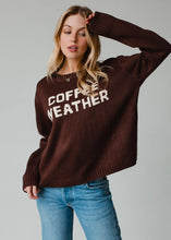 Load image into Gallery viewer, PANACHE - SWEATER WEATHER DARK BROWN KNIT SWEATER
