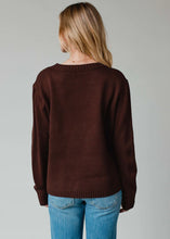 Load image into Gallery viewer, PANACHE - SWEATER WEATHER DARK BROWN KNIT SWEATER
