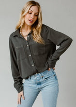 Load image into Gallery viewer, PANACHE - DARK GRAY SUPER SOFT BUTTON UP
