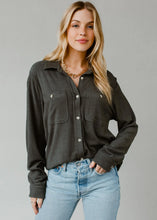 Load image into Gallery viewer, PANACHE - DARK GRAY SUPER SOFT BUTTON UP
