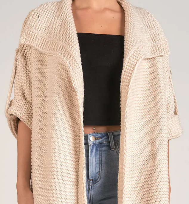 Elan-Long v sweater cardigan