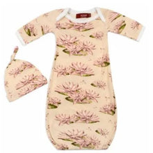 Load image into Gallery viewer, Milkbarn Newborn Gown &amp; Hat Set
