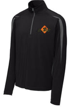Load image into Gallery viewer, Safety Signs Sport-Wick Stretch 1/2 zip Colorblock Pullover with embroidered logo
