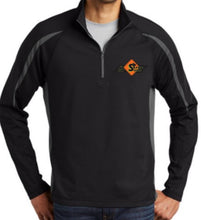 Load image into Gallery viewer, Safety Signs Sport-Wick Stretch 1/2 zip Colorblock Pullover with embroidered logo
