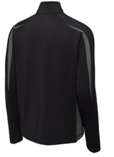 Load image into Gallery viewer, Safety Signs Sport-Wick Stretch 1/2 zip Colorblock Pullover with embroidered logo
