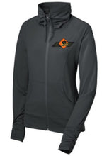 Load image into Gallery viewer, Safety Signs Ladies Sport-Wick Stretch Full Zip Jacket with embroidered logo
