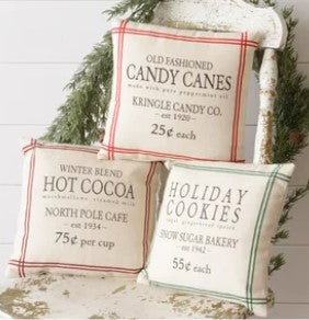 Audrey's Holiday Christmas Grain Sack Pillows
