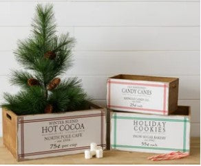 Audrey's Christmas Crates, Hot Cocoa, Holiday Cookies, Candy Canes