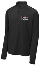 Load image into Gallery viewer, Logic of English Sport-Wick Stretch 1/4 Zip Pullover with Embroidered Logo.
