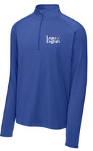Load image into Gallery viewer, Logic of English Sport-Wick Stretch 1/4 Zip Pullover with Embroidered Logo.
