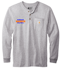 Load image into Gallery viewer, Rockets Volleyball Carhartt® Long Sleeve Henley T-Shirt with embroidered logo
