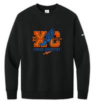 Load image into Gallery viewer, R Cross Country Nike Club Fleece Sleeve Swoosh Crew

