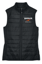 Load image into Gallery viewer, R Basketball Women's Prevail Packable Puffer Vest with embroidered logo
