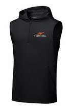 Load image into Gallery viewer, R Basketball Sport-Tek® Sport-Wick® Stretch Sleeveless Hooded 1/4-Zip with embroidered logo
