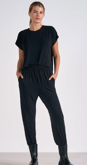 Elan Onepiece Jumpsuit T-shirt Set