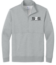 Load image into Gallery viewer, Strike Zone Sports NIke Club Fleece Swoosh 1/2 zip with embroidered logo
