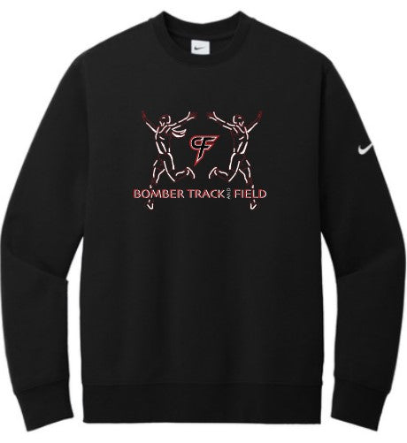 CF Track & Field Nike Club Fleece Swoosh Sleeve Crewneck
