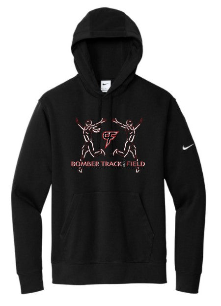 CF Track & Field Nike Club Fleece Swoosh Sleeve Hooded Sweatshirt