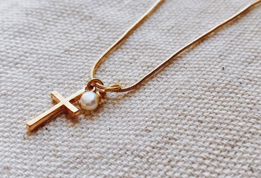 Cecelia Cross Pearl necklace