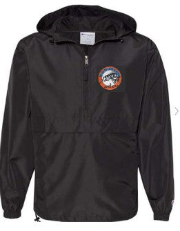 Reelers Champion Packable Anorak 1/4 zip Jacket with embroidered logo