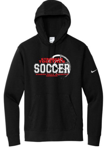 CF Girls Nike Club Fleece Sleeve Swoosh Pullover Hoodie