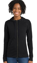 Load image into Gallery viewer, Dist 196 Sport-Tek® Women&#39;s PosiCharge® Tri-Blend Wicking Fleece Full-Zip Hooded Jacket
