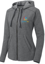 Load image into Gallery viewer, Dist 196 Sport-Tek® Women&#39;s PosiCharge® Tri-Blend Wicking Fleece Full-Zip Hooded Jacket

