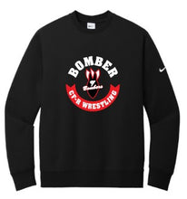Load image into Gallery viewer, Bomber Wrestling Nike Club Fleece Sleeve Swoosh Crew Brand Logo

