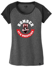 Load image into Gallery viewer, Bomber Wrestling New Era® Women&#39;s Heritage Blend Varsity Tee
