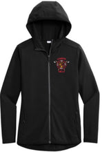 Load image into Gallery viewer, FIRE Dept Sport-Tek® Women's Circuit Hooded Full-Zip with embroidered logo.
