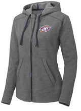 Load image into Gallery viewer, Hurricanes Sport-Tek® Women's PosiCharge® Tri-Blend Wicking Fleece Full-Zip Hooded Jacket
