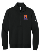 Load image into Gallery viewer, Rockets Football Nike Club Fleece Sleeve Swoosh 1/2-Zip with embroidered logo
