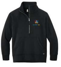 Load image into Gallery viewer, New Era® Women’s Heritage Fleece 1/2-Zip with embroidered logo
