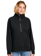 Load image into Gallery viewer, CF Girls Soccer New Era® Women’s Heritage Fleece 1/2-Zip with embroidered logo
