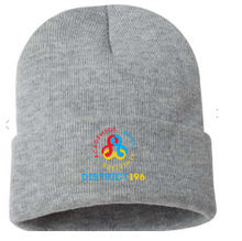 Load image into Gallery viewer, DIST 196 Solid Cuffed Beanie with emboridered logo
