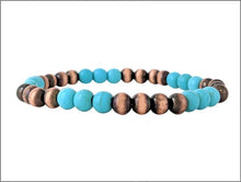 Load image into Gallery viewer, Western Pearl and Bead Stackable Stretch Bracelet:
