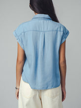 Load image into Gallery viewer, Western-Inspired Tencel Top: LT BLUE
