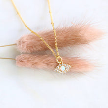 Load image into Gallery viewer, Opal CZ Evil Eye Necklace
