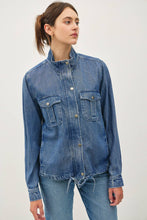 Load image into Gallery viewer, DENIM LOOK TENCEL UTILITY JACKET
