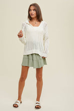 Load image into Gallery viewer, OPEN-KNIT HOODED SWEATER / MIDNIGHT
