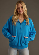 Load image into Gallery viewer, Blue Quarter Zip Sweatshirt
