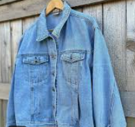 Angie-washed light button up jacket