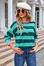 Load image into Gallery viewer, Multicolor Striped Ribbed Knit Sweater
