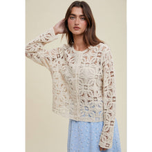 Load image into Gallery viewer, FLORAL LACE CARDIGAN / TAUPE
