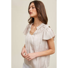 Load image into Gallery viewer, SATIN RUCHED NECK BLOUSE
